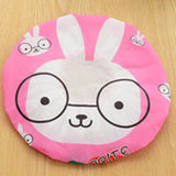 1PC Bathroom Accessories Waterproof Shower Hat Elastic Band Hat Bath Hat Cute Cartoon Rabbit Elepant Lion Duck Panda Shower Hats