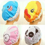 1PC Bathroom Accessories Waterproof Shower Hat Elastic Band Hat Bath Hat Cute Cartoon Rabbit Elepant Lion Duck Panda Shower Hats